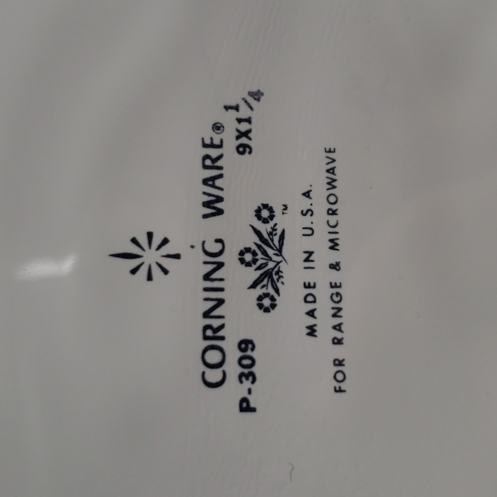 Corning Ware Blue Flower Pie Plate - Picture 2 of 11